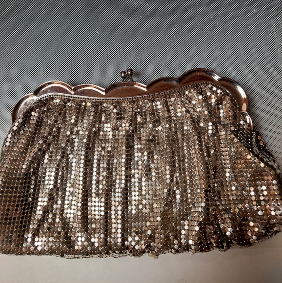 Whiting & Davis Mesh silver bridal clutch bag - Picture 2 of 7